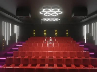 Theater cinema room 3D model