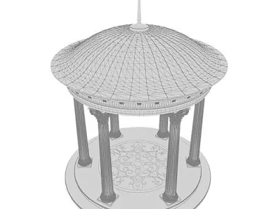 Classic Rotunda Gazebo Low-poly 3D model