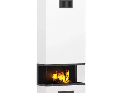 Wall Fireplace 2 3D model