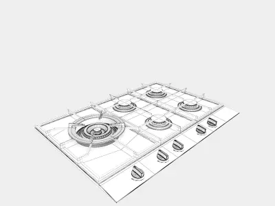 Gas hob 3D model