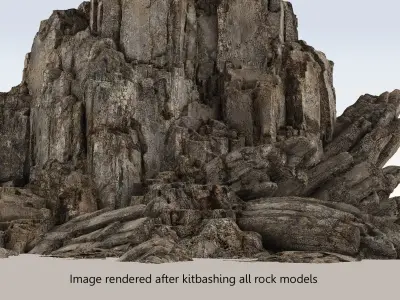 Sharp Modular Rocks Kit 3D model