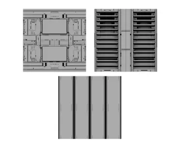 Three SciFi panel Modules    Batch two 3D model