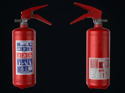 Fire Extinguisher low poly game ready Low-poly 3D model