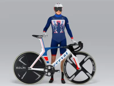  Track Cyclist Animated HQ Editorial License 