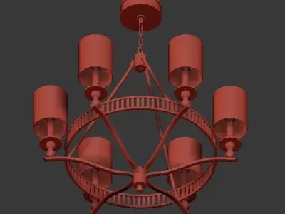 Elk chandelier 5 3D model