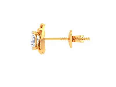 Solitaire Super Light Weight Stud Earring 3D print model