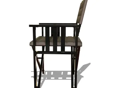 Stylish Black Metal X Chair 3D model