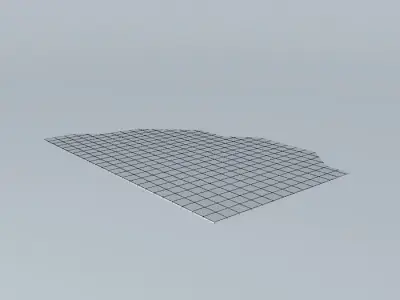 White Shag Carpet Free 3D model