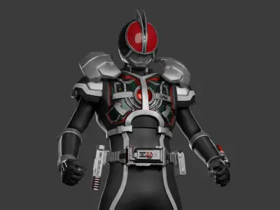 Kamen Rider FAIZ Complete Edition with Axel Form  Low-poly 3D model