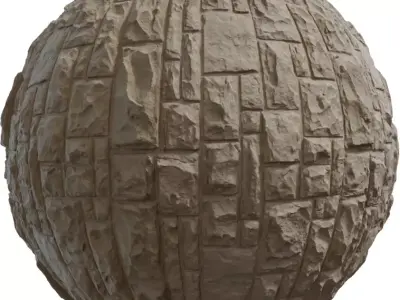 Hand Carved Limestone Blocks PBR Texture Texture