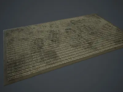 Front Door Floor Mat PBR Game Ready Low-poly 3D model