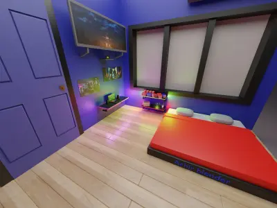 Game room with creative ideas It is the most unique game room 3D model