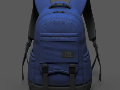 Backpack Camping bag baggage  Low-poly 3D model