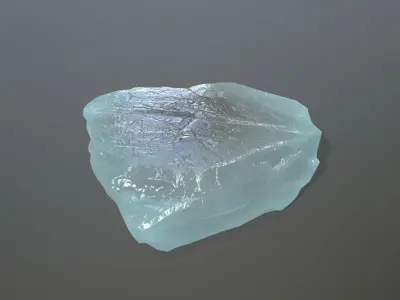 Ice Set rock Low-poly 3D model