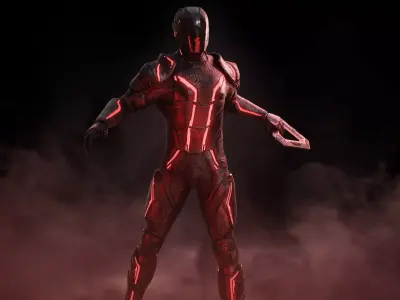 Tron Ares Low-poly 3D model