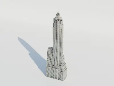 NYC 70 Pine Street Building Low-poly 3D model