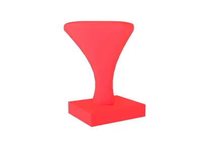 Rubber Heart Stamp v1 001 Low-poly 3D model