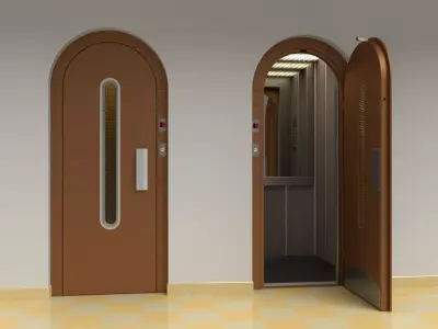 European vintage elevator - Arched model 3D model