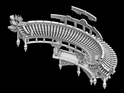 Game Architecture - Xian Liu Taiwan - miscellaneous pieces 3D model