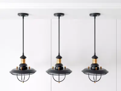 wind chandelier Industrial 3D model