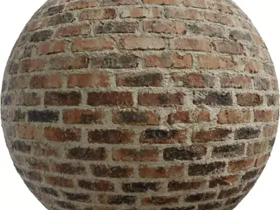 PBR Rustic Clay Brick Wall  Texture