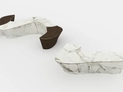 Modern Outdoor Bench 3D model