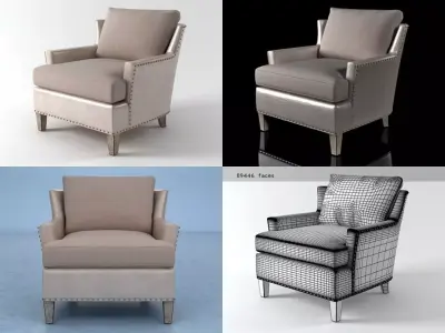 Claudette Armchair 5160 3D model