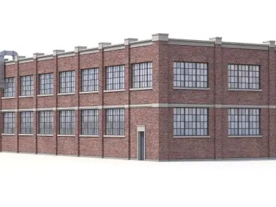 6 Industrial Buildings Collection PBR 3D Model Pack