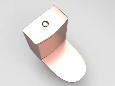Bronze Toilet 3D model