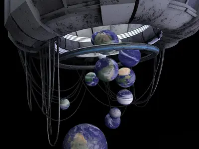LowPoly 3D Future Earth Low-poly 3D model