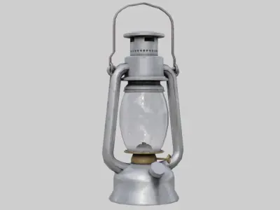 Oil Lamp 1B Low-poly 3D model
