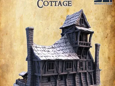 Farmer Cottage Tabletop Terrain 28MM  3D print model