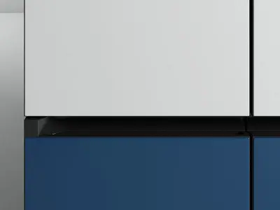 SAMSUNG BESPOKE REFRIGERATOR GLAM NAVY 4 DOORS 3D model