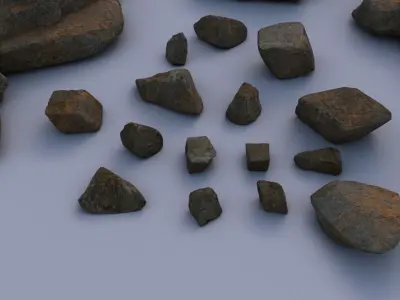 Rock Pack Low-poly 3D model purchase