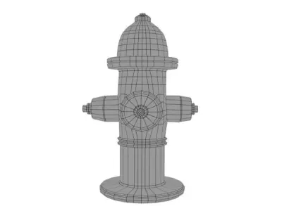 Fire Hydrant Low-poly 3D model