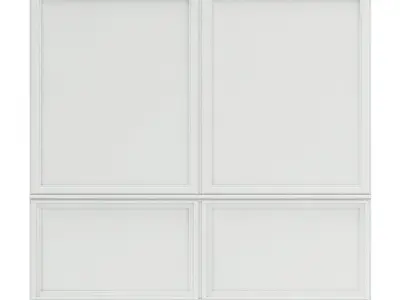 Classic White Wall 3D model