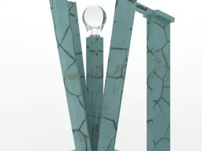 TURQUOISE WALL LAMP Low-poly 3D model