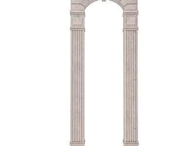 Classic Building Entrance 7 Low-poly 3D model