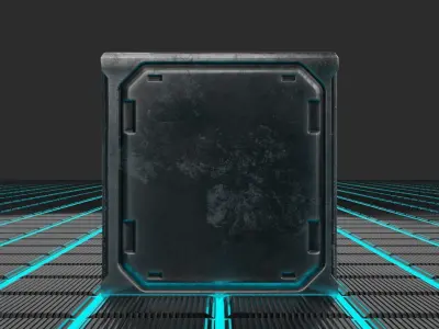 Sci-Fi Container  Low-poly 3D model