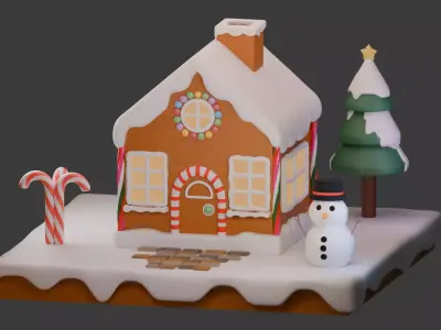 Gingerbread House  3D model