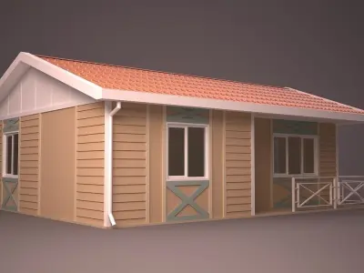 HOME house with roof 3D model