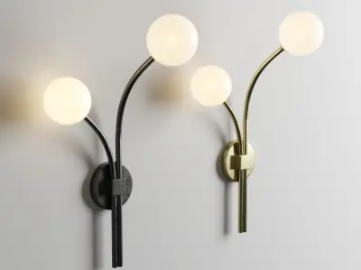 burgeon wall light Low-poly 3D model