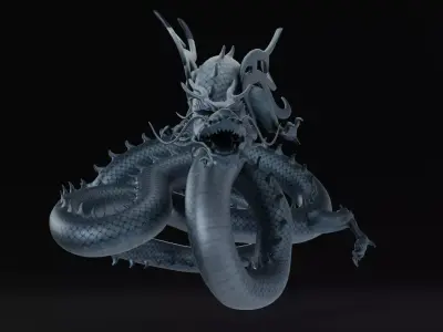 Dragon Sculpture 3D model
