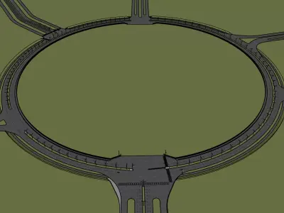 Jawahar Circle with Detailed Roadways - A Jaipur Masterpiece 3D model