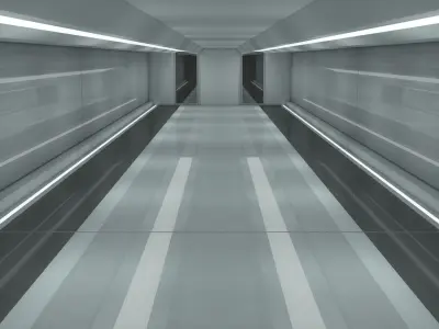 Sci Fi Corridor 3D model 52