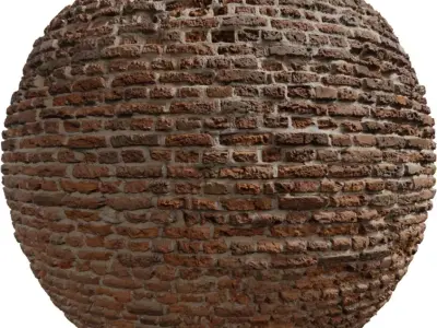 Eroded Hand Made Brick Wall PBR Texture Texture