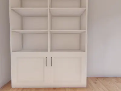 Bookshelf 3D Model with basic room 3D model