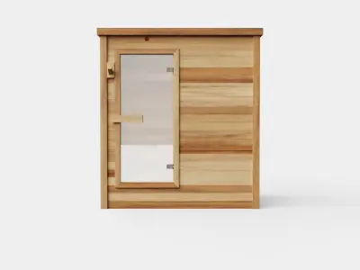 Indoor Sauna for 4 Person Low-poly 3D model