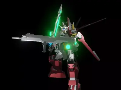 TheMechaNoid 5 gundam with lights 3D model