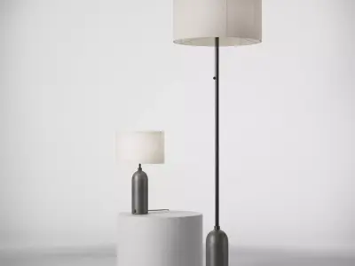 GUBI Gravity Table and Floor Lamp 3D model